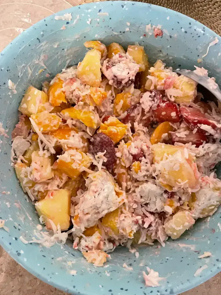 3-Ingredient Creamy Tropical Fruit Salad 2